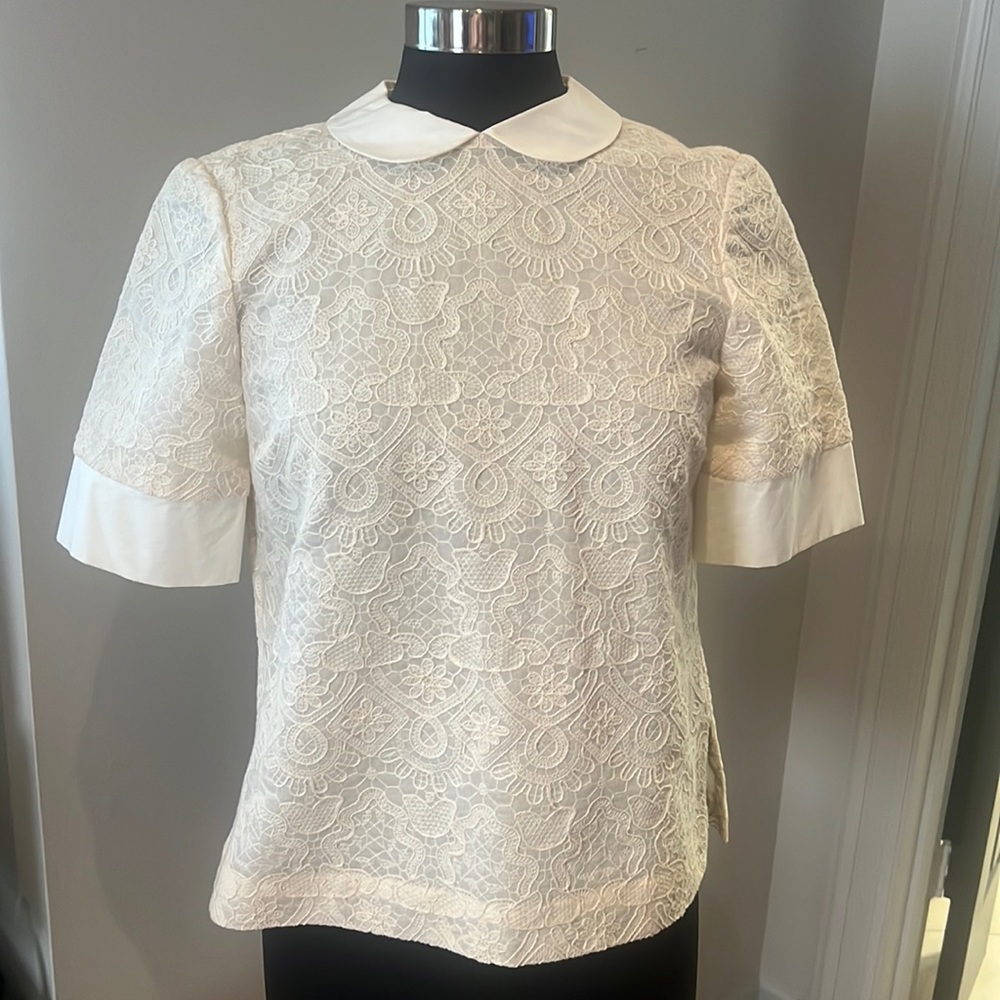 Tory Burch lace top with collar